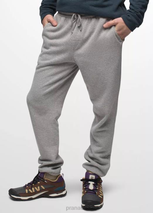 prAna Men Cardiff Fleece Sweatpant 604H968 Bottoms Heather Grey