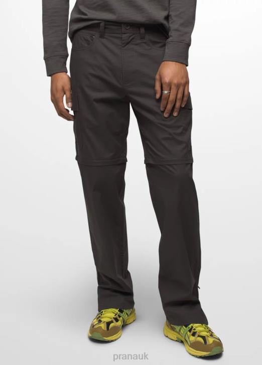 prAna Men Double Peak Convertible Pant 604H1010 Bottoms Charcoal