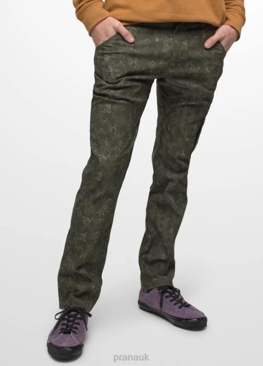prAna Men Stretch Zion Slim Pant II 604H909 Bottoms Evergreen Camo