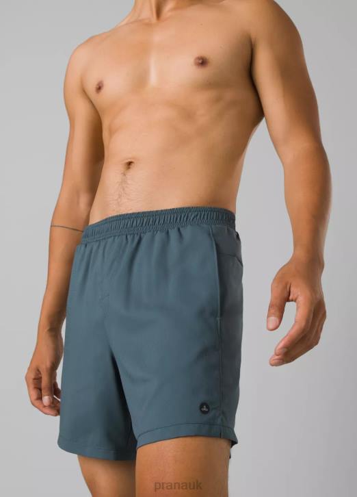 prAna Men Peak To Pavement Short 604H1012 Bottoms Grey Blue