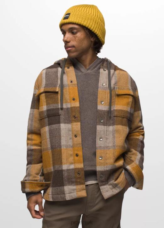 prAna Men Asgard Hooded Flannel Shirt 604H820 Clothing Bed Rock
