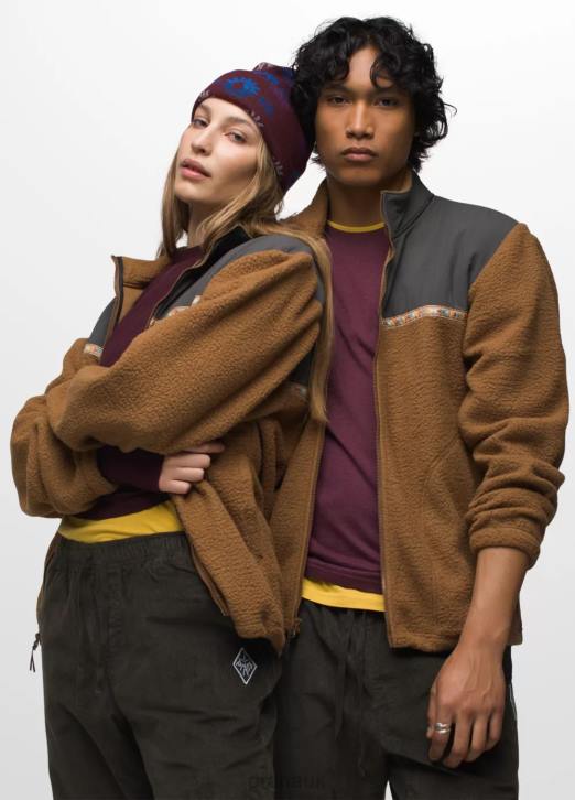 prAna Men Hurricane FZ Fleece 604H97 Clothing Sepia