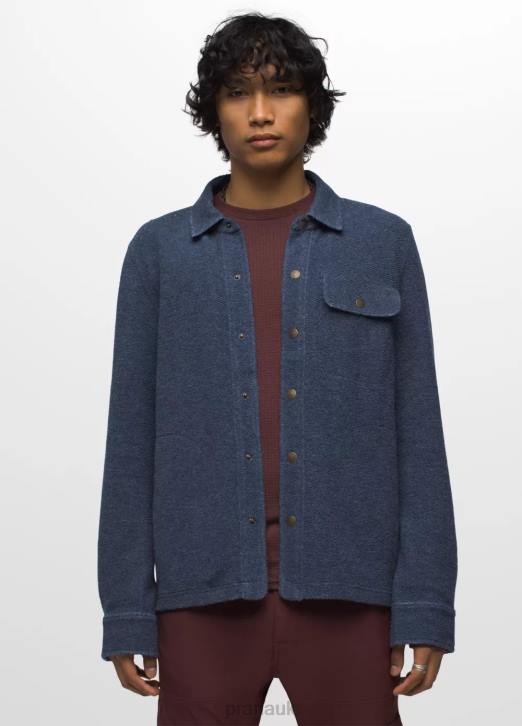 prAna Men IncrediWool Overshirt 604H823 Clothing Stormy Night Heather