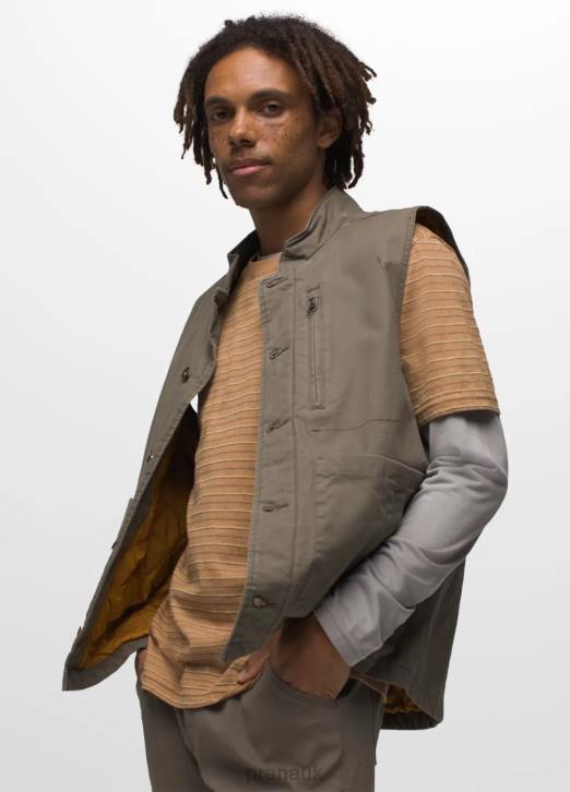 prAna Men Trembly Vest 604H1074 Clothing Slate Green