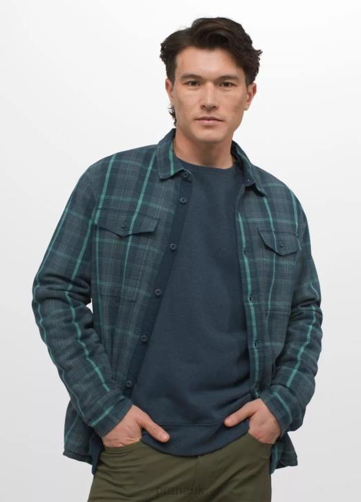 prAna Men Copper Skies Lined Flannel 604H811 Clothing Stormy Night