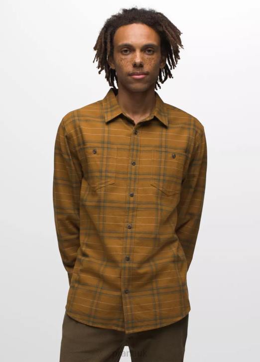 prAna Men Dolberg Flannel Shirt 604H829 Clothing Antique Bronze