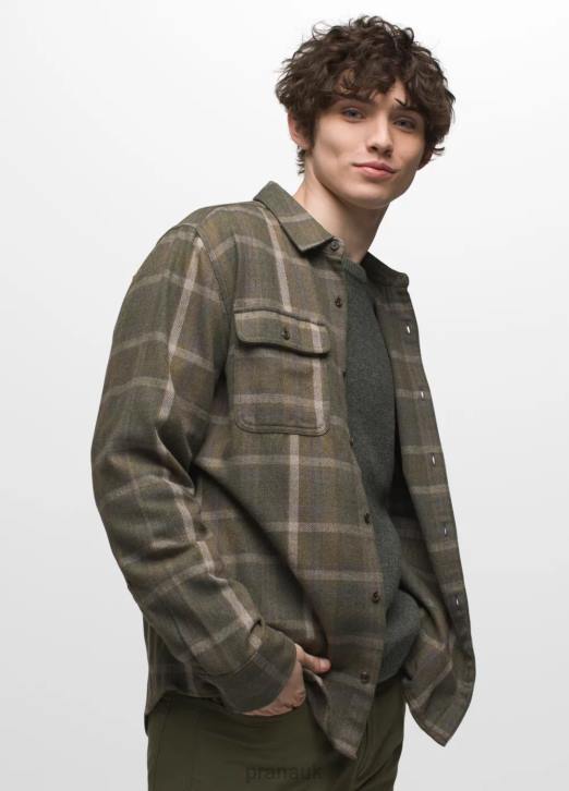 prAna Men Westbrook Flannel Shirt 604H782 Clothing Peat