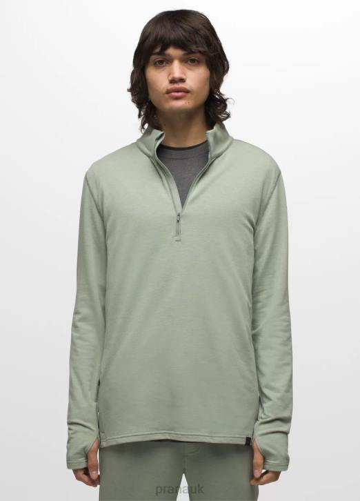 prAna Men Altitude Tracker 1/4 Zip II 604H840 Clothing Mineral Green