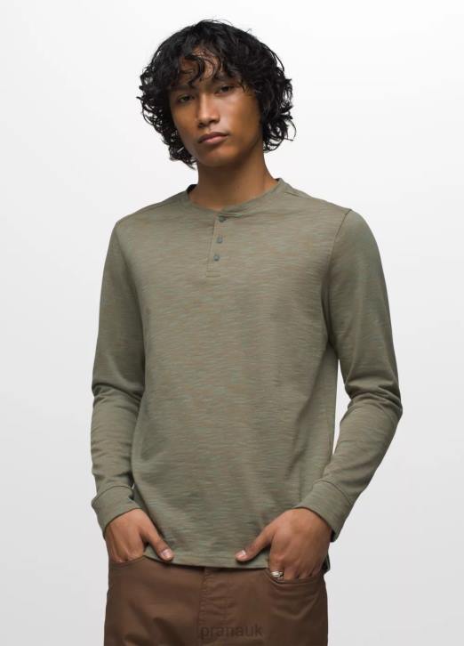 prAna Men Ronnie Henley II 604H860 Clothing Eucalyptus Heather