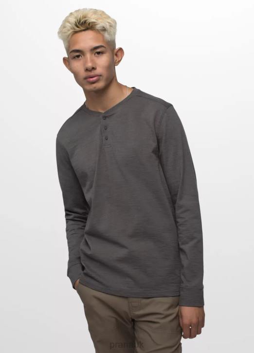 prAna Men Ronnie Henley II 604H862 Clothing Dark Iron Heather