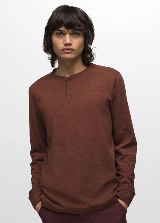 prAna Men Ronnie Henley II 604H863 Clothing Cacao Heather