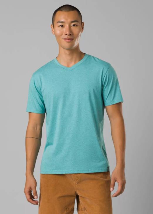 prAna Men V-Neck T-Shirt - Tall 604H889 Clothing Aqua Heather