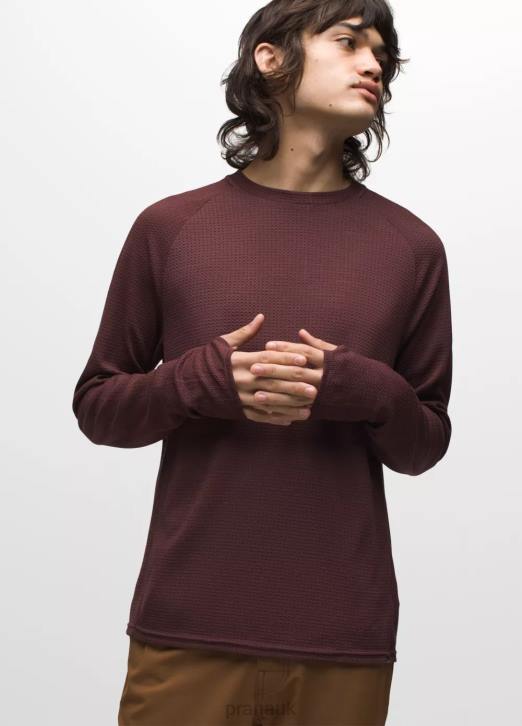 prAna Men Wensley Crew 604H798 Clothing Cacao