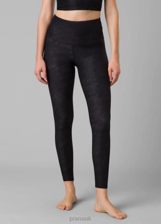 prAna Women Layna 7/8 Legging Printed 604H489 Bottoms Black Sandblast