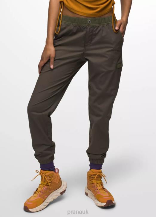 prAna Women Double Peak Jogger 604H415 Bottoms Black Olive Block