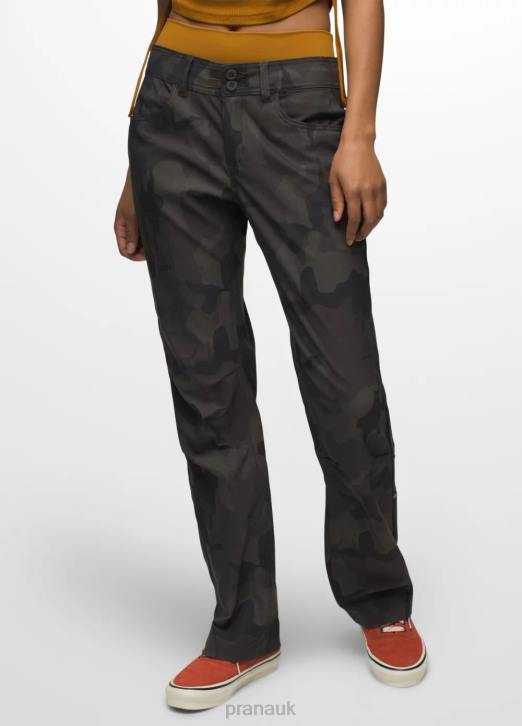 prAna Women Halle Pant II 604H350 Bottoms Charcoal Camo