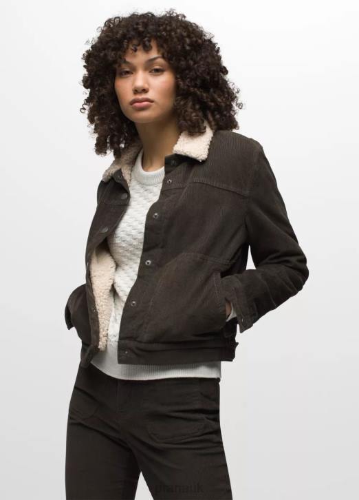 prAna Women Ashland Cord Jacket 604H680 Clothing Black Olive