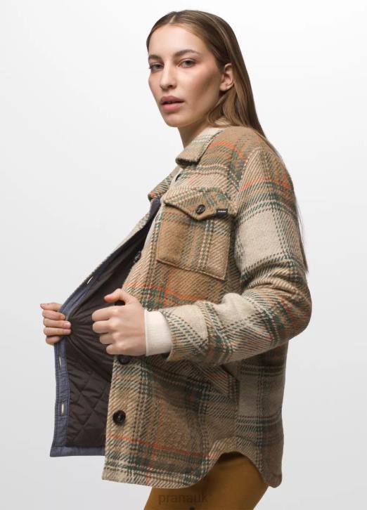 prAna Women Lower Falls Flannel Jacket 604H60 Clothing Rye Green