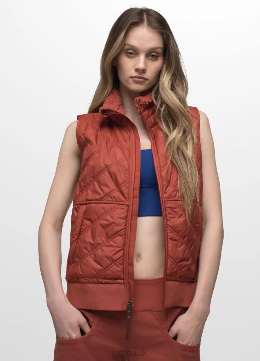 prAna Women Esla Vest 604H686 Clothing Rust