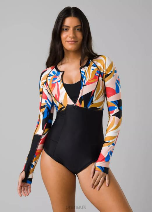 prAna Women McKalya One Piece 604H635 Swim Tropics Colorblock