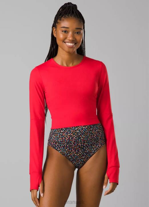 prAna Women Seleina Top 604H595 Swim Carmine Red