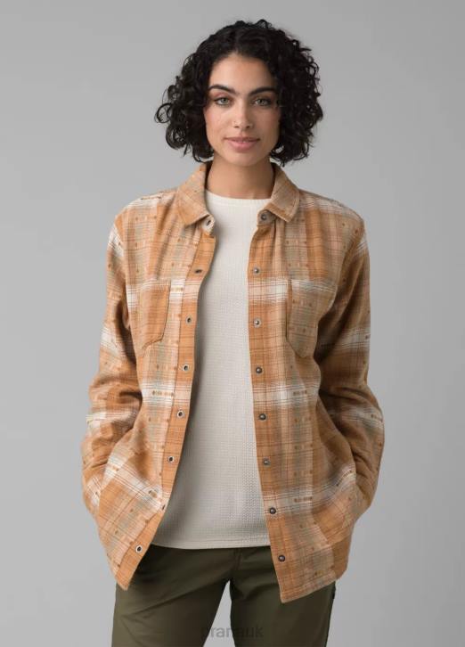 prAna Women Emerick Lined Flannel 604H247 Clothing Embark Brown