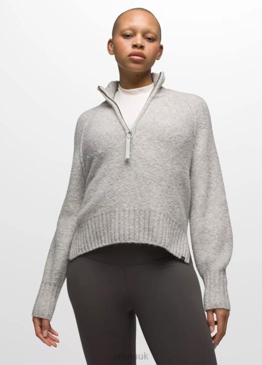 prAna Women Blazing Star Sweater 604H78 Clothing Heather Grey