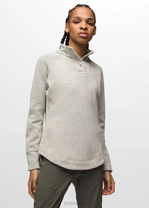 prAna Women Frozen Falls Sweater 604H150 Clothing Pebble Grey