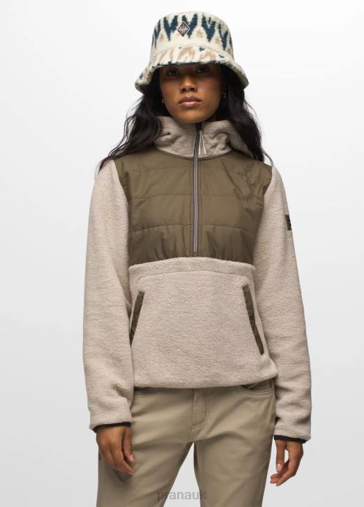 prAna Women IncrediWool 1/2 Zip 604H140 Clothing Canvas Block