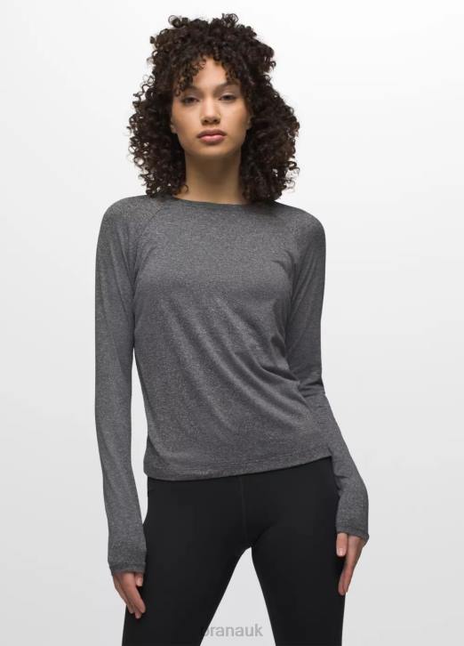 prAna Women Alpenglow Long Sleeve 604H178 Clothing Charcoal Heather