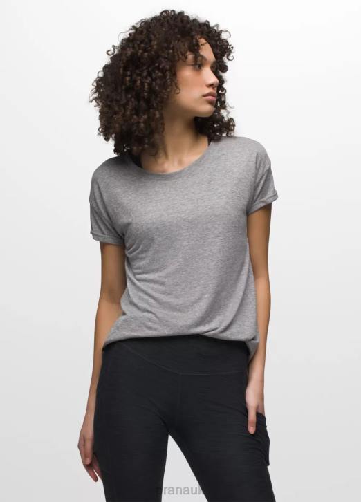 prAna Women Cozy Up T-shirt 604H190 Clothing Heather Grey