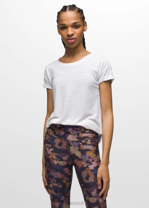 prAna Women Cozy Up T-shirt 604H193 Clothing White