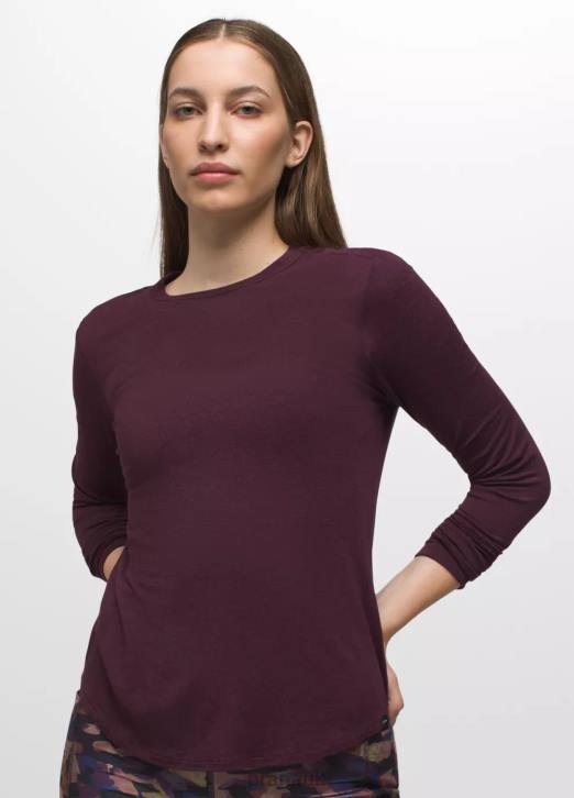 prAna Women Foundation 365 Long Sleeve Top 604H132 Clothing Mulberry Heather