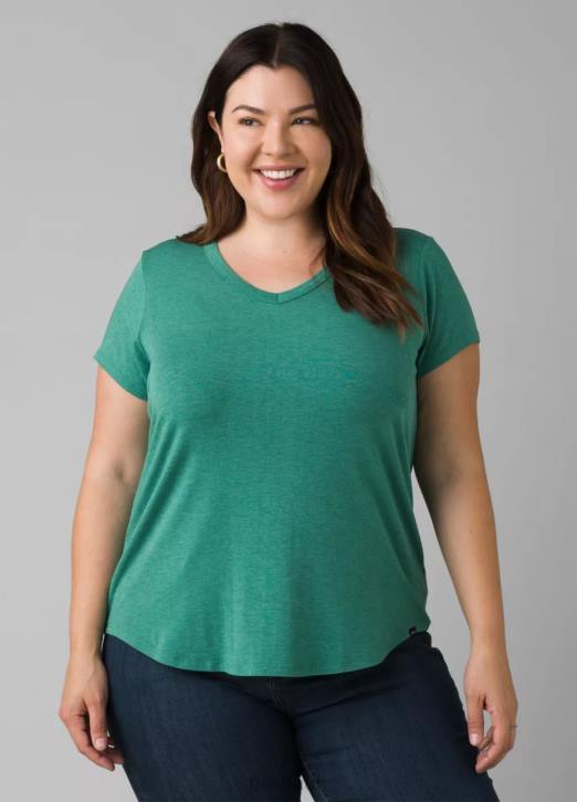 prAna Women Foundation 365 V-Neck Top Plus 604H255 Clothing Cove Heather