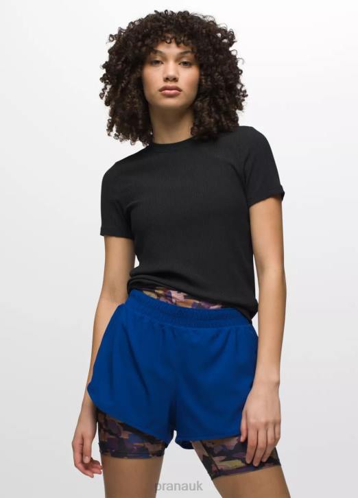 prAna Women Foundation Rib Tee 604H54 Clothing Black Heather