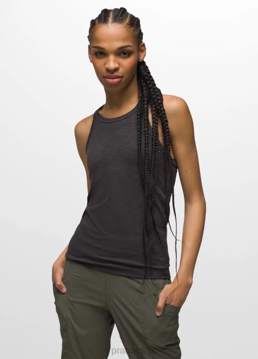 prAna Women Becksa Tank 604H184 Clothing Black Heather