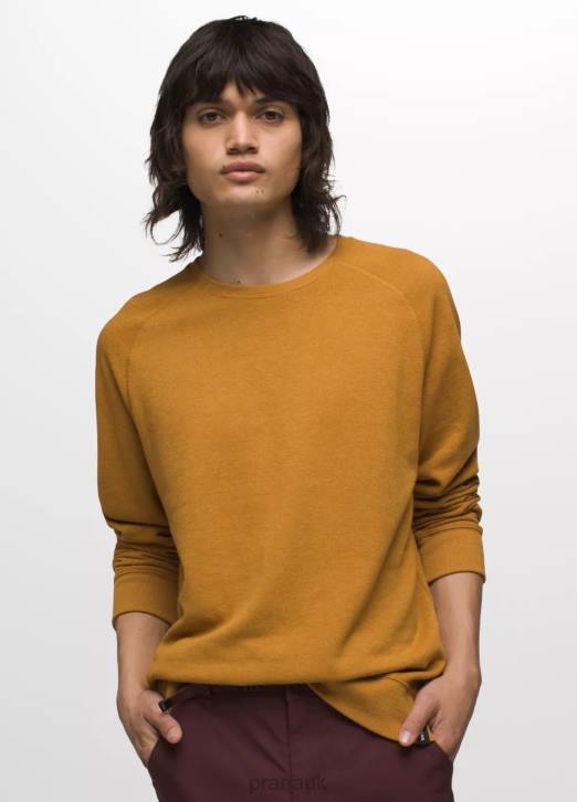prAna Men Cardiff Fleece Crew 604H778 Clothing Spiced Heather