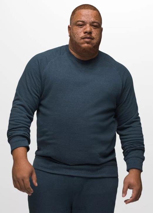 prAna Men Cardiff Fleece Crew 604H780 Clothing Dark Sky Heather