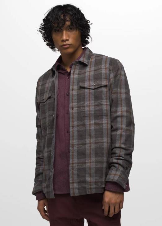 prAna Men Copper Skies Lined Flannel 604H809 Clothing Flint Heather