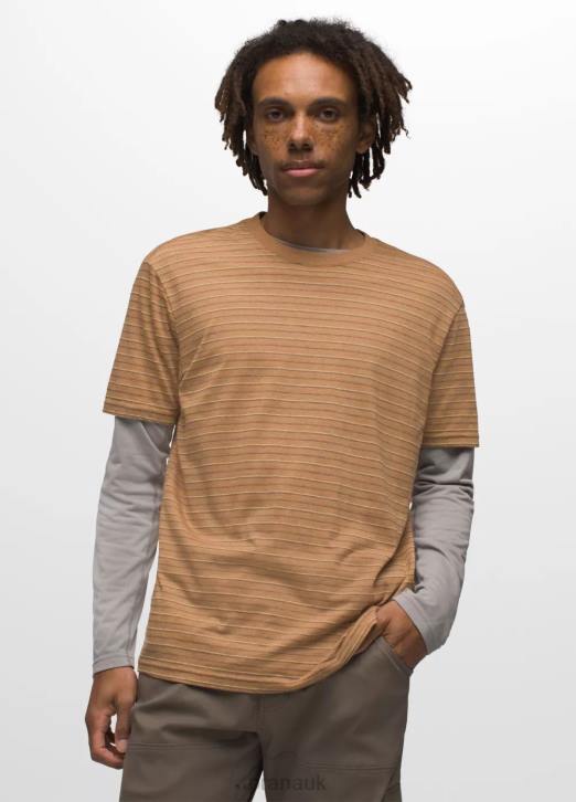 prAna Men Crew T-Shirt 604H751 Clothing Spiced Stripe