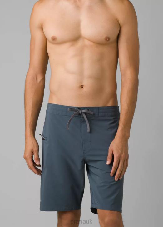 prAna Men Fenton Boardshort 604H1043 Swim Grey Blue
