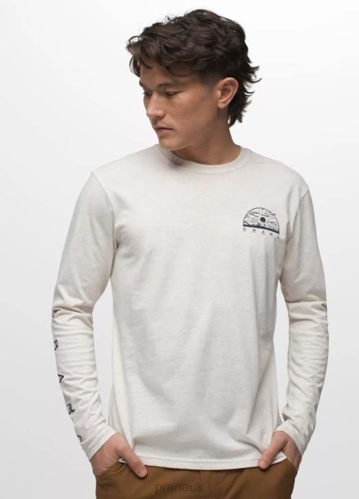 prAna Men Graphic Long Sleeve Tee 604H884 Clothing Oatmeal Heather
