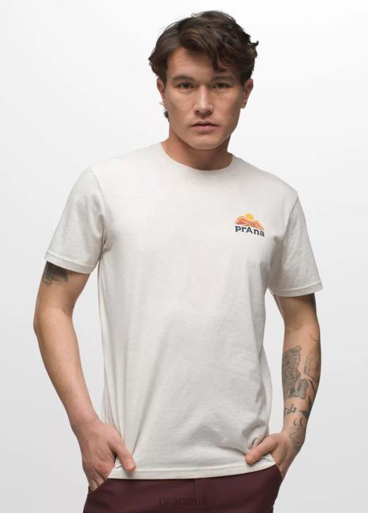 prAna Men Graphic Short Sleeve Tee 604H879 Clothing Oatmeal Heather