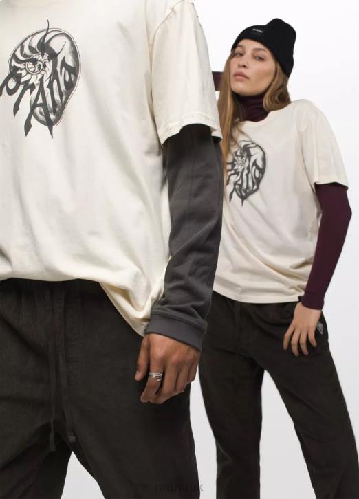 prAna Men Heritage Graphic Short Sleeve Tee 604H85 Clothing Chalk