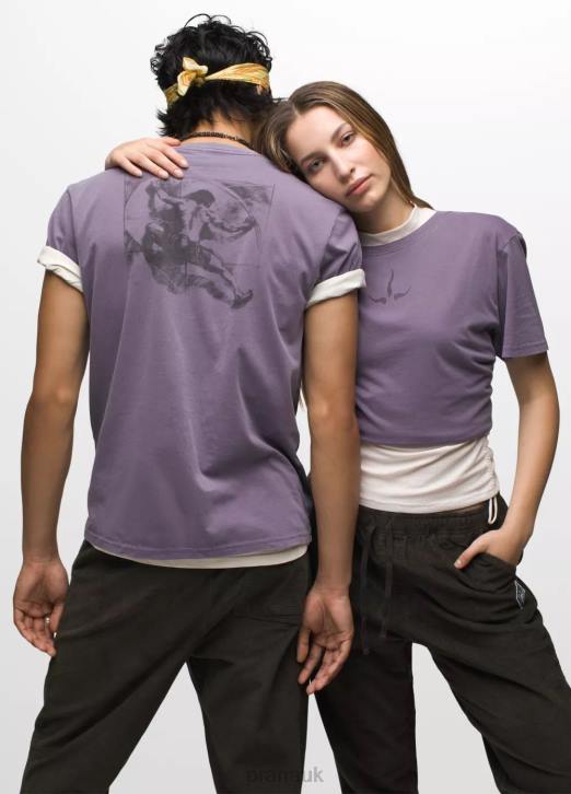 prAna Men Heritage Graphic Short Sleeve Tee 604H87 Clothing Amethyst