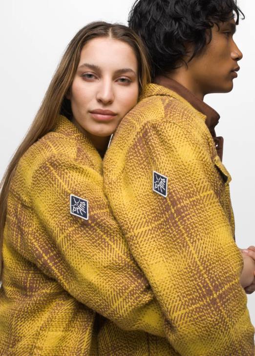 prAna Men Heritage Zip Flannel 604H115 Clothing Citron