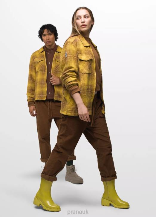 prAna Men Heritage Zip Flannel 604H115 Clothing Citron