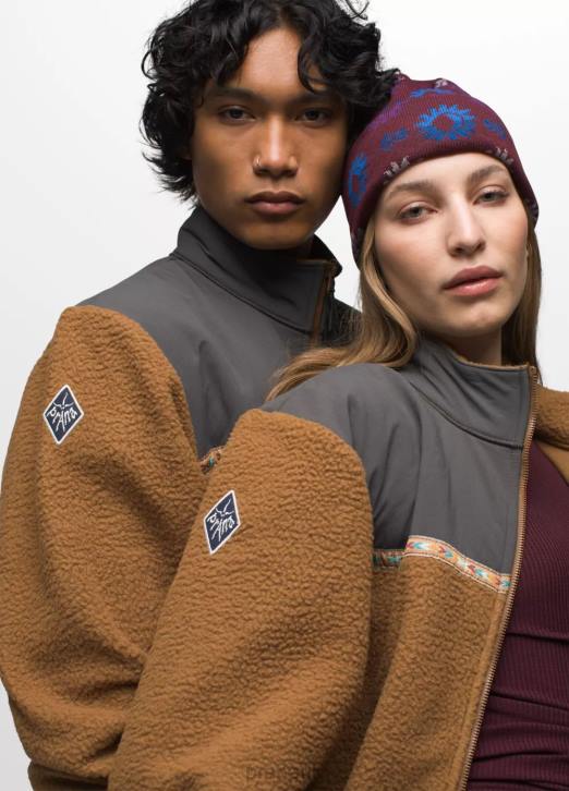 prAna Men Hurricane FZ Fleece 604H97 Clothing Sepia