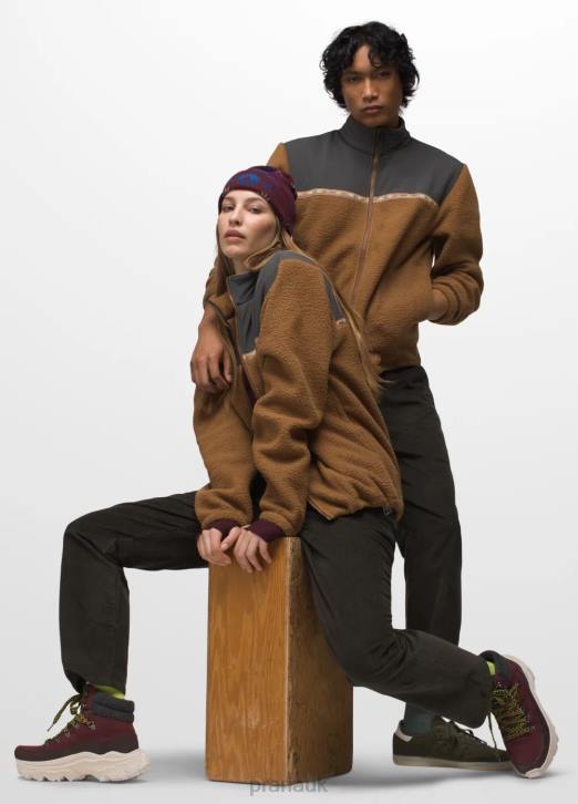 prAna Men Hurricane FZ Fleece 604H97 Clothing Sepia