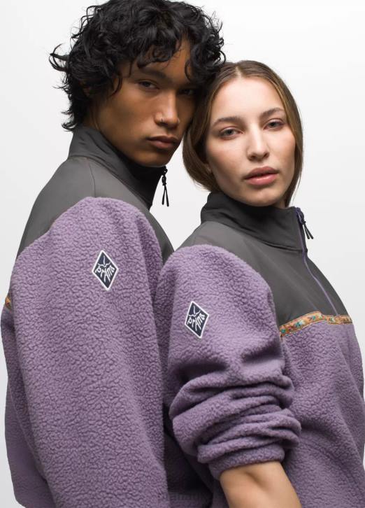 prAna Men Hurricane FZ Fleece 604H99 Clothing Amethyst